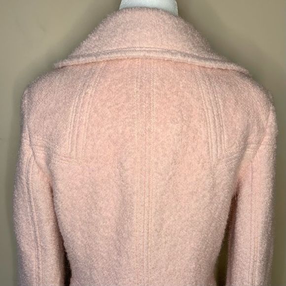 Jessica Simpson Zip Front Wool Coat Boucle Jacket Blush Pink Women’s Extra Small - Picture 6 of 11
